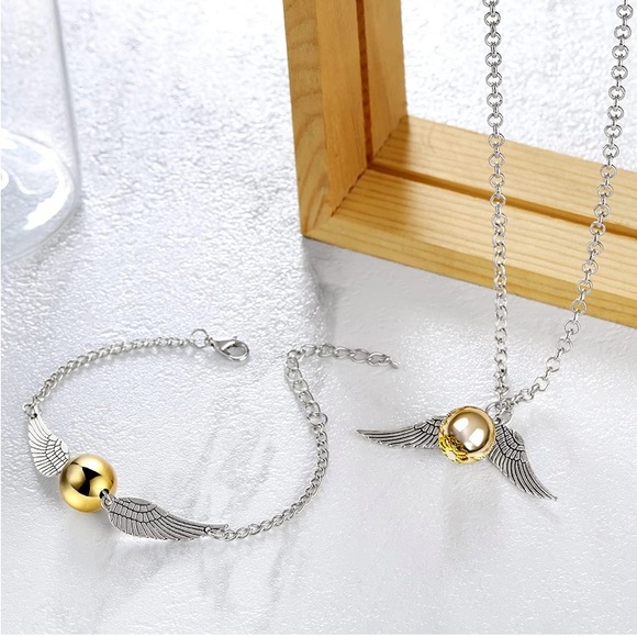 Gold Plated Harry Potter Style Wizard Themed Necklace - Picture 3 of 5